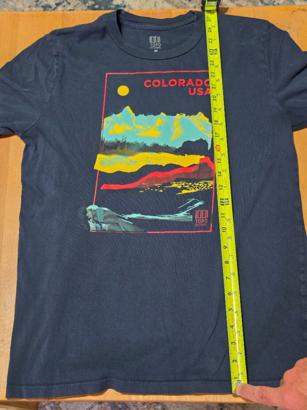 Topo Designs Colorado USA Graphic Tee – Mountain Sunset - Picture 3 of 5